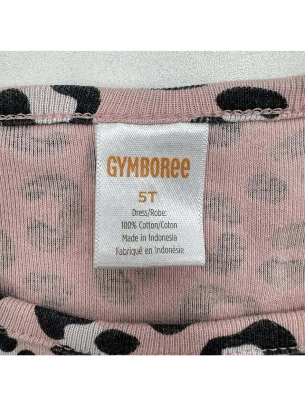 Gymboree Pink Leopard Print Dress with Long Sleeves size 5T 100% Cotton L2023